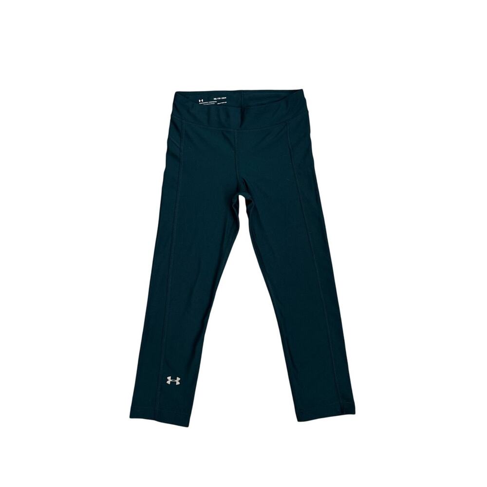 Under Armour Heatgear Leggings Teal Green Crop Athletic Pants Size Women's XS